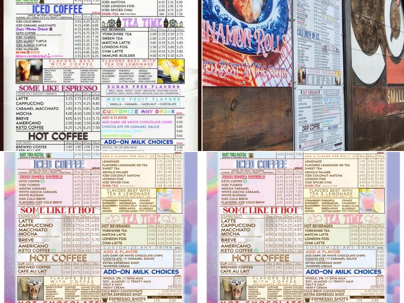 Small Coffee Big Taste Menu