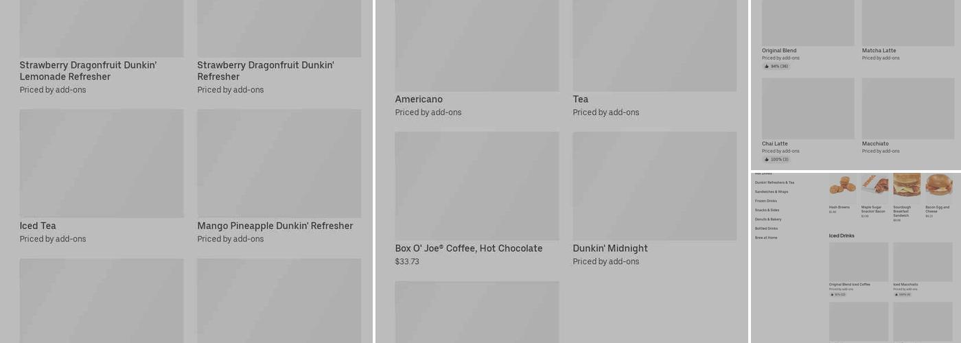 Dunkin' Menu