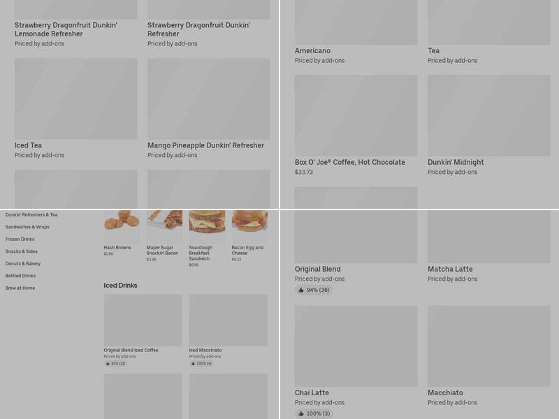 Dunkin' Menu