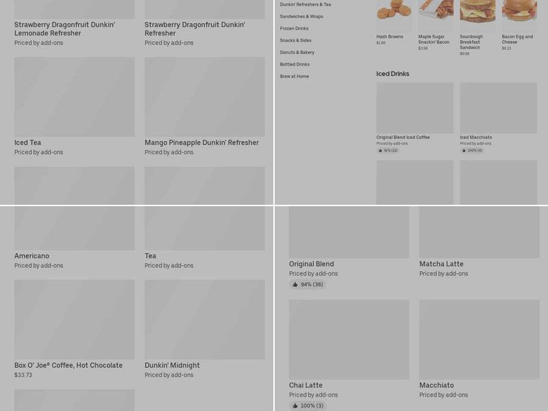Dunkin' Menu