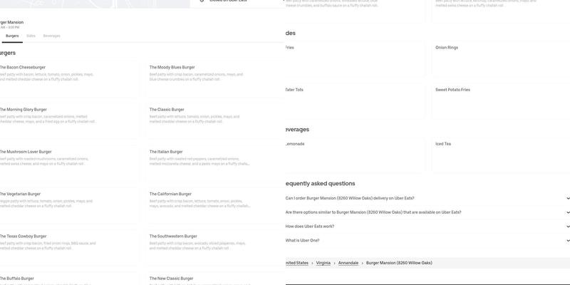 Willow Oaks Cafe Menu