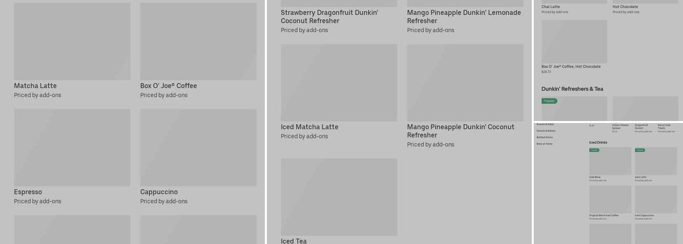Dunkin' Menu