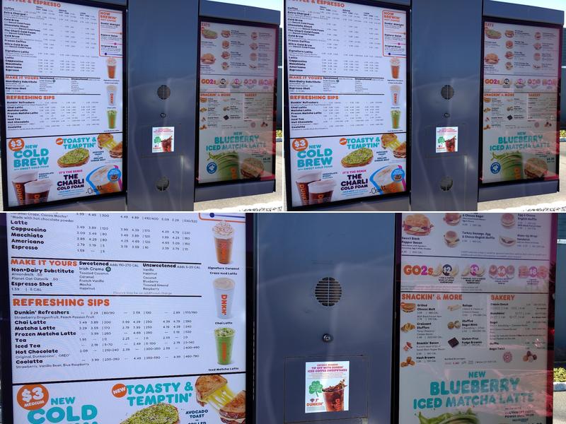 Dunkin' Menu
