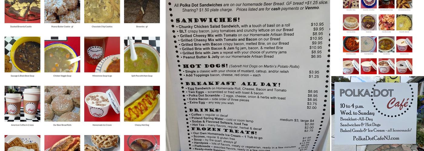 Polka Dot Cafe Menu