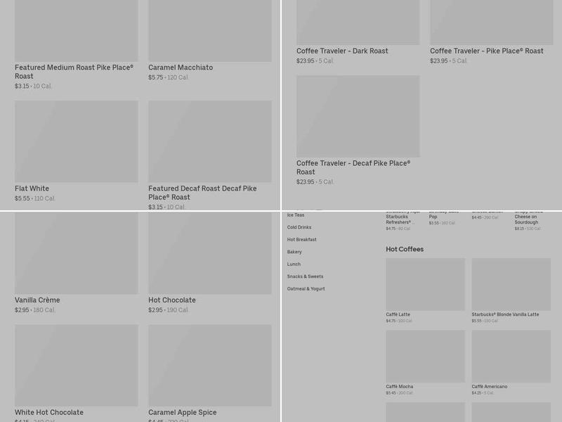 Starbucks Menu
