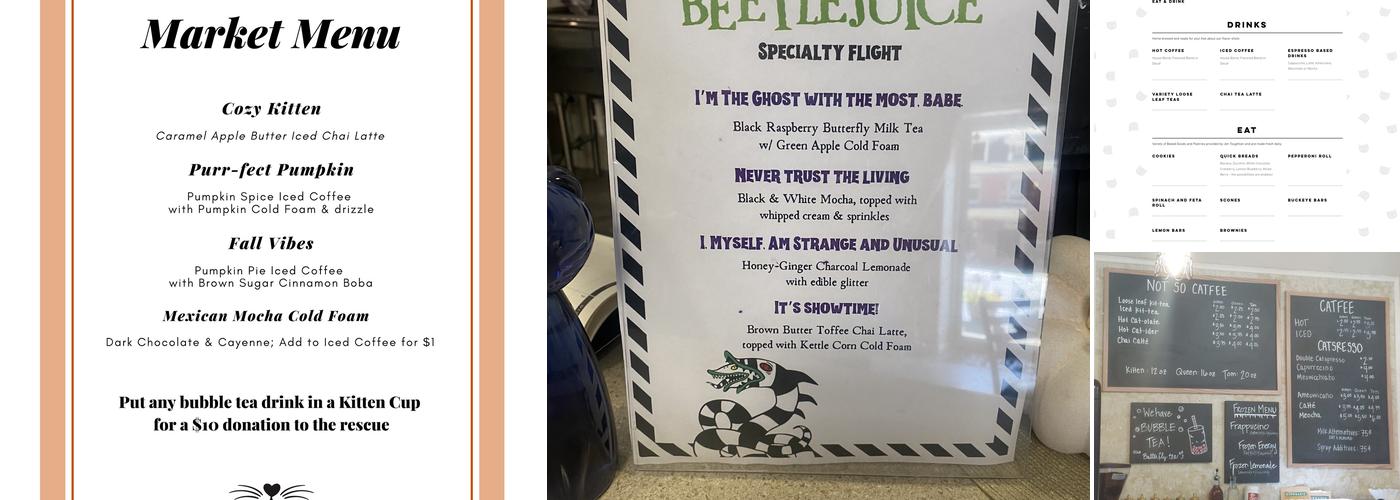 Cattfeinated Cat Cafe Menu