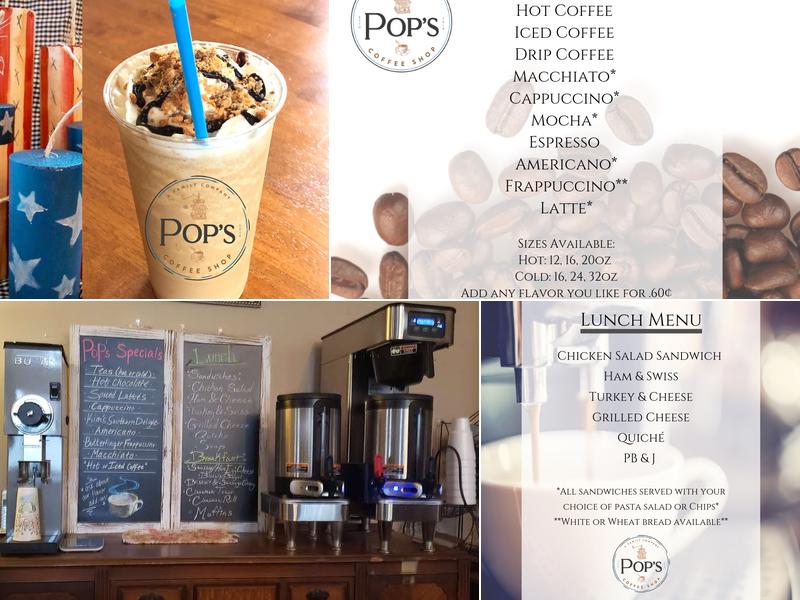 Pop’s Coffee Shop Menu