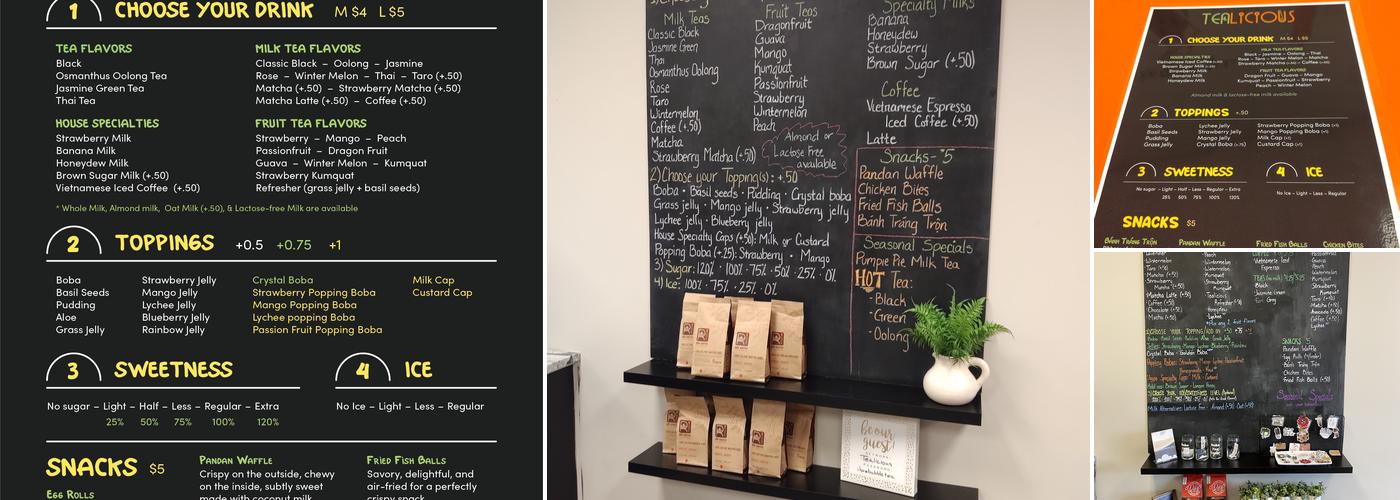 Tealicious Menu
