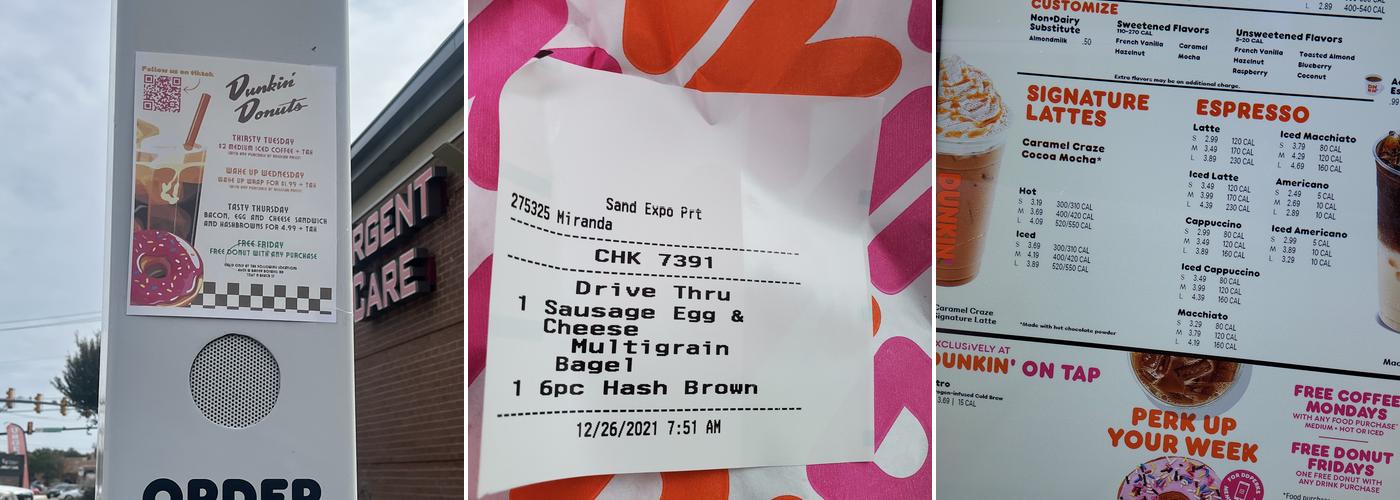 Dunkin' Menu