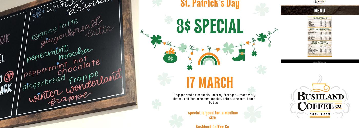 Bushland Coffee Company Menu