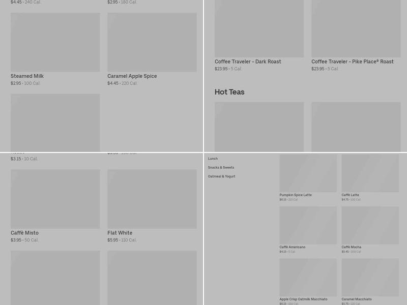 Starbucks Menu