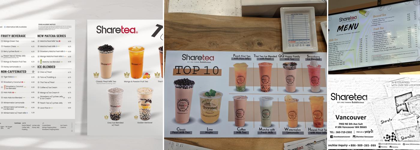 Sharetea Menu