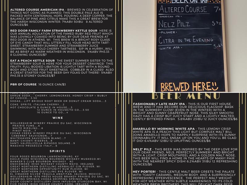 Whitewater Music Hall Brewing Co Menu