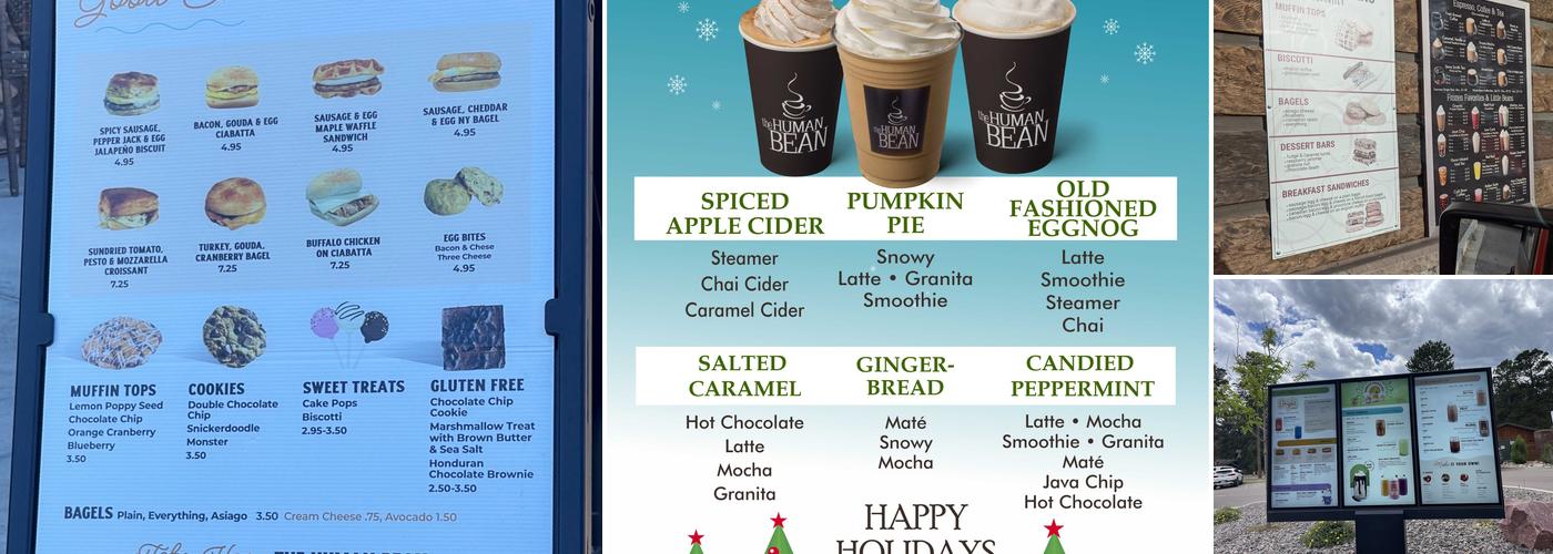 The Human Bean Menu