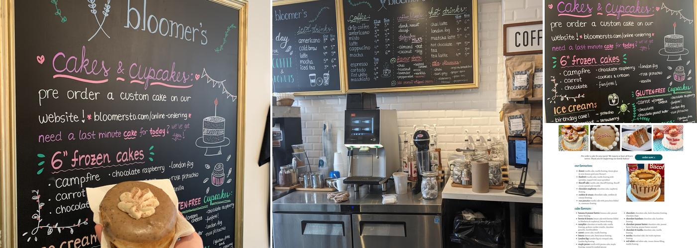 bloomer's Queen Menu