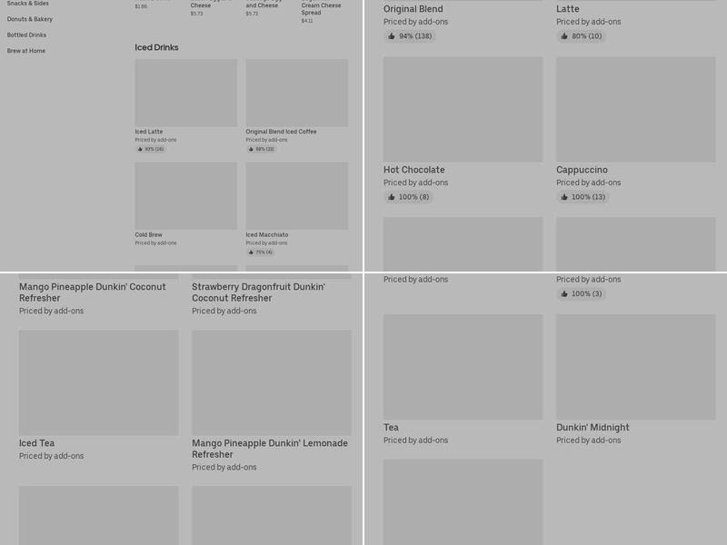 Dunkin' Menu