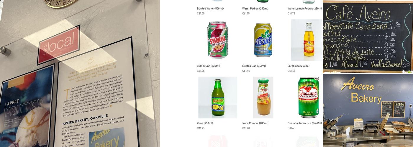 Aveiro Bakery Menu