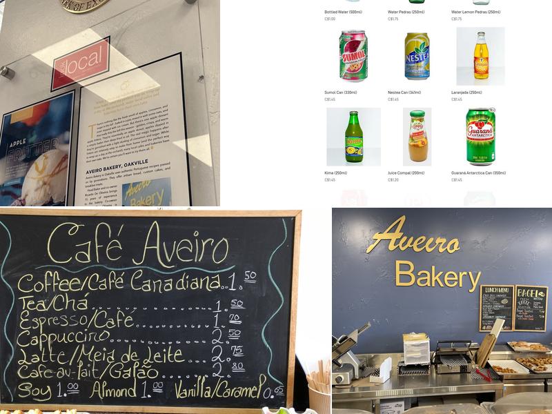 Aveiro Bakery Menu