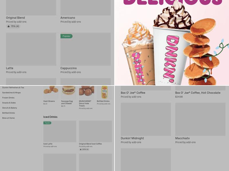 Dunkin' Menu