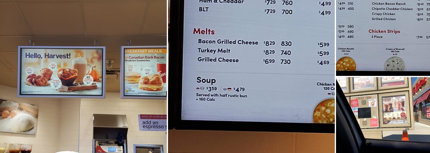 Tim Hortons Menu