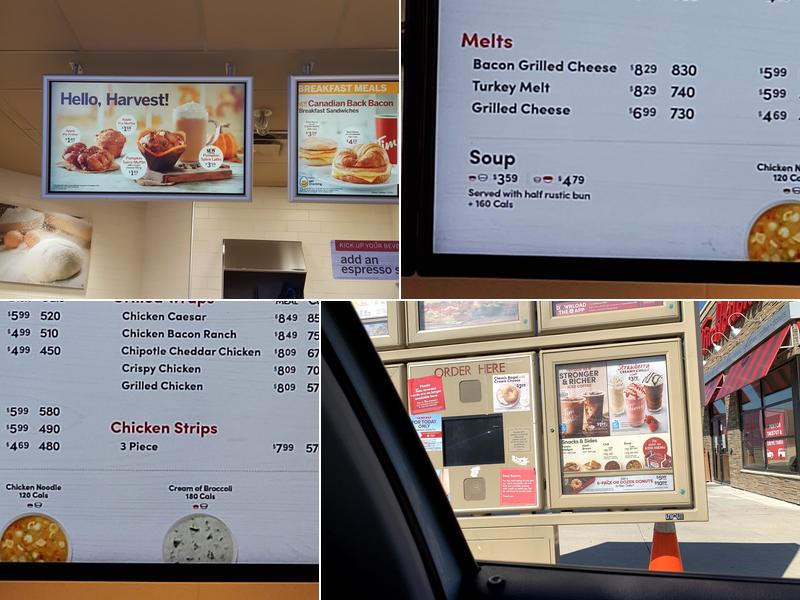 Tim Hortons Menu