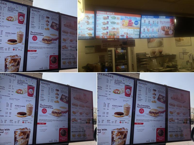 Tim Hortons Menu