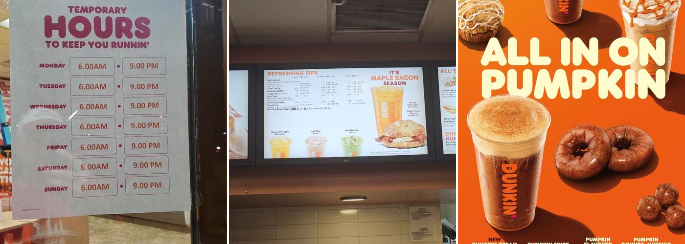 Dunkin' Menu