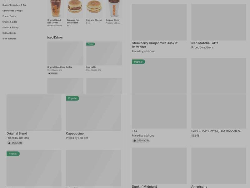 Dunkin' Menu