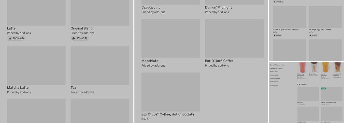 Dunkin' Menu