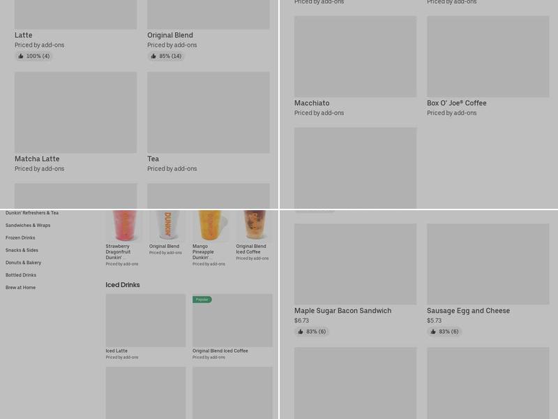 Dunkin' Menu