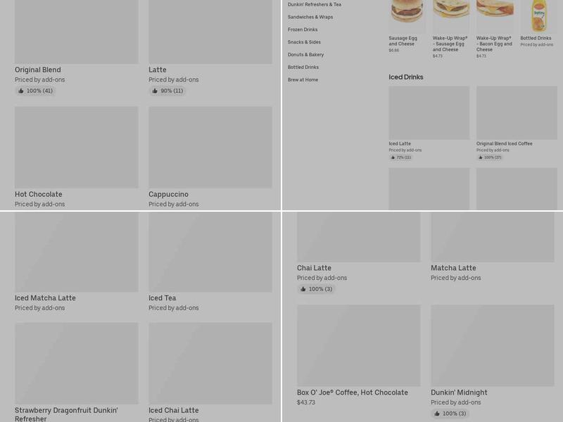Dunkin' Menu