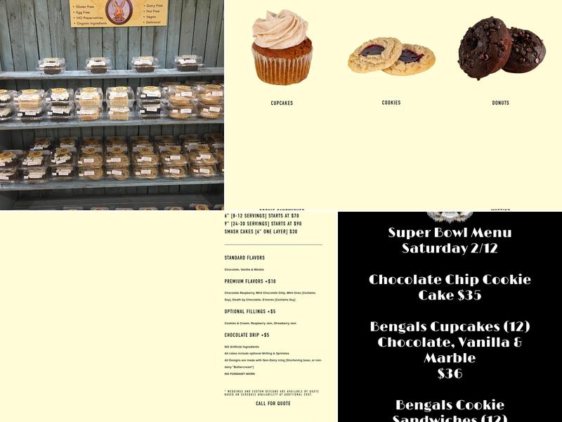 Chubby Bunny Bakery Menu