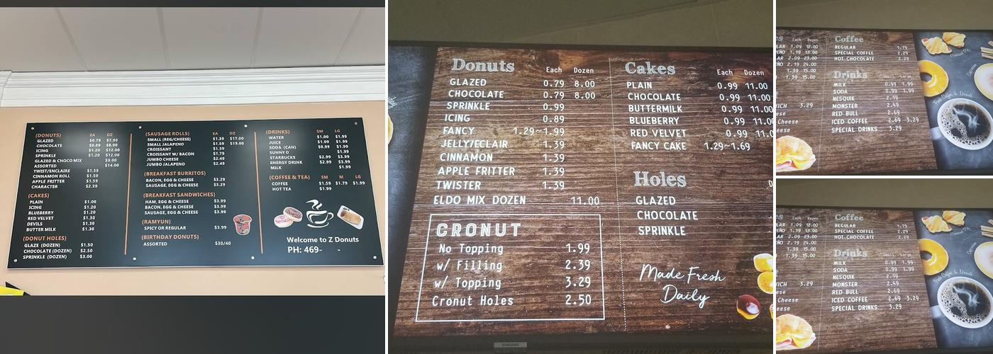 Eldo Donuts Menu