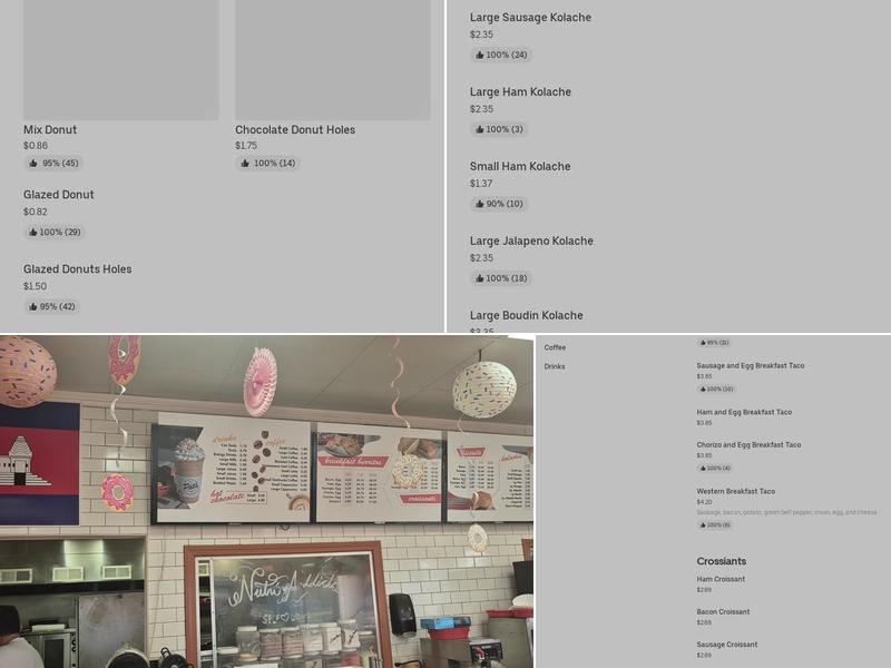 Pat's Donuts Menu