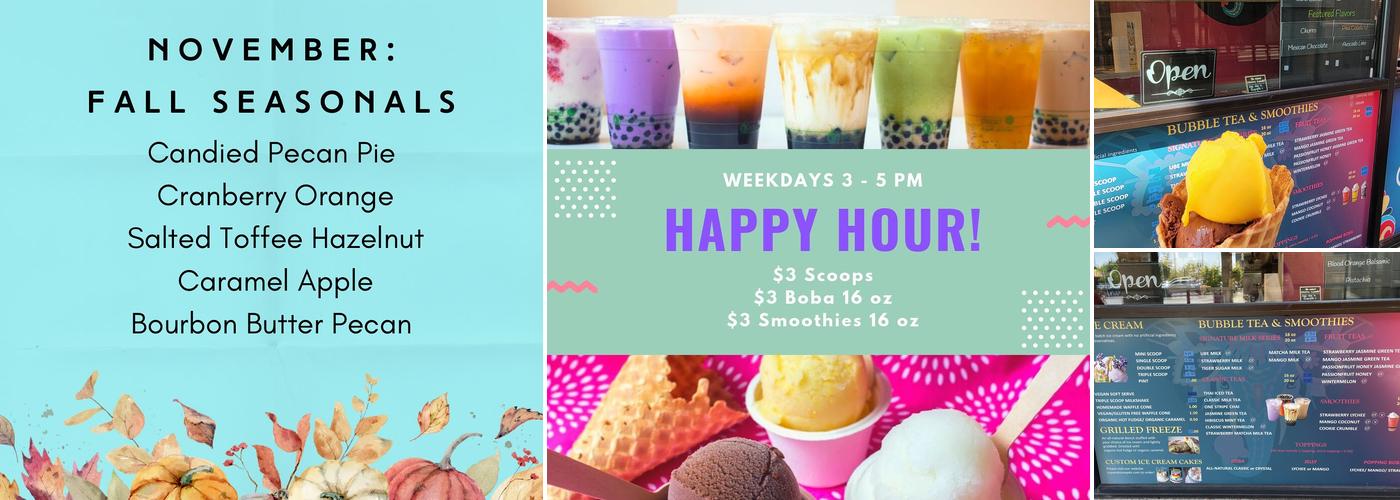 Cup & Cone Ice Cream and Boba Menu