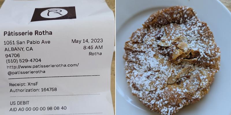 Pâtisserie Rotha Menu