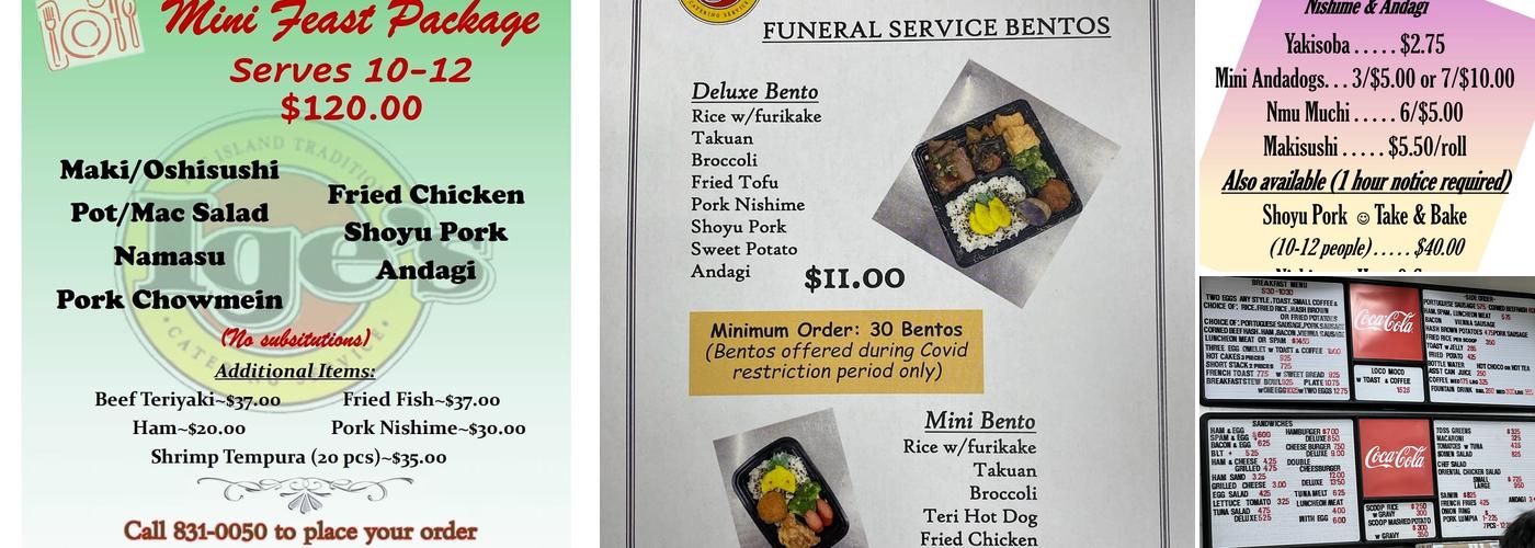 Ige's Catering Services Menu