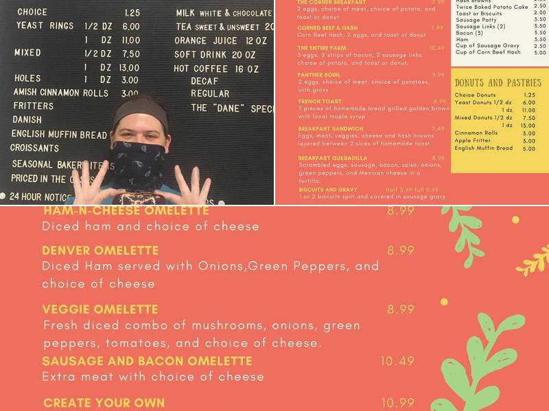 Ye Olde Corner Bakery Menu