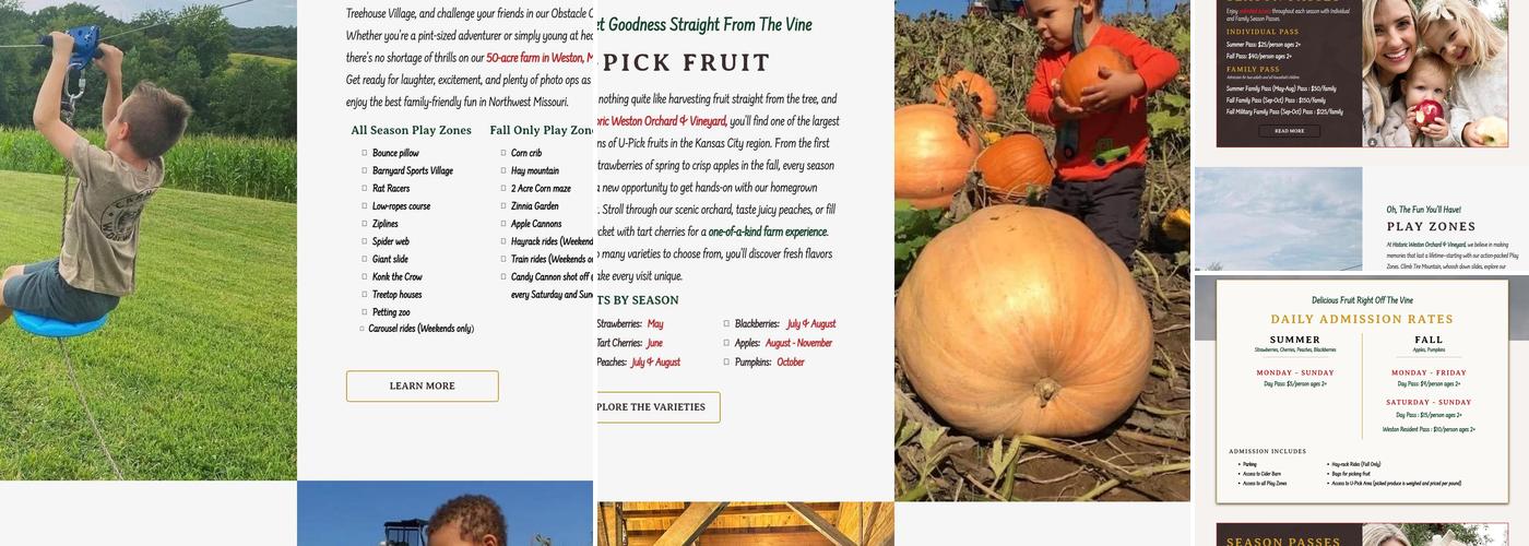 Historic Weston Orchard & Vineyard Menu