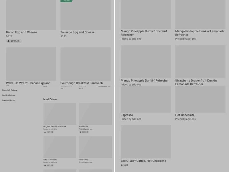 Dunkin' Menu