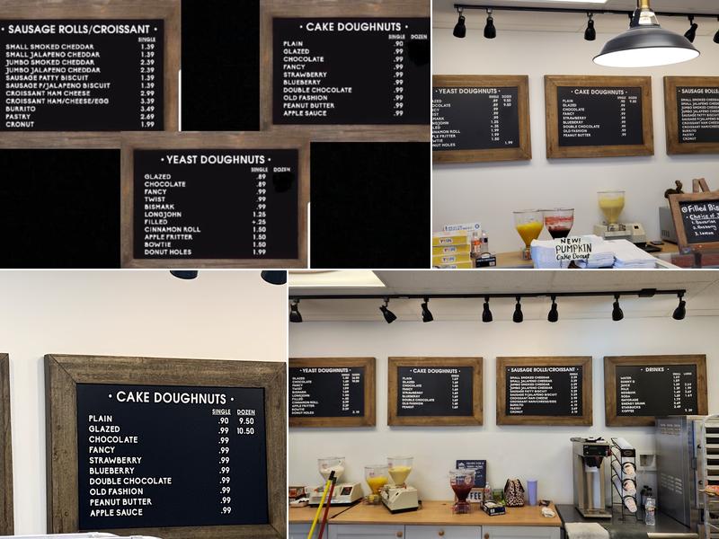Fresh donuts Menu