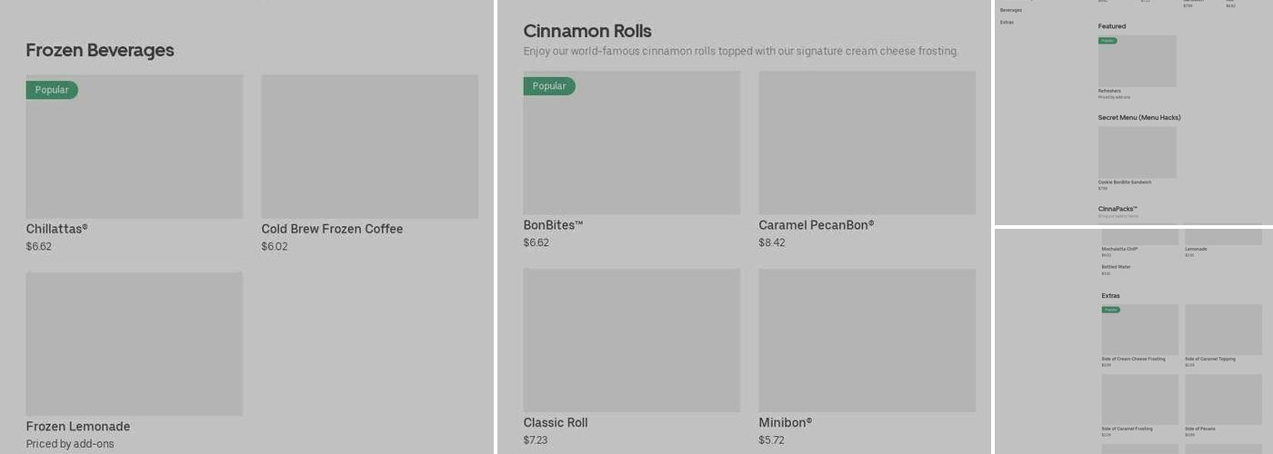 Cinnabon Menu