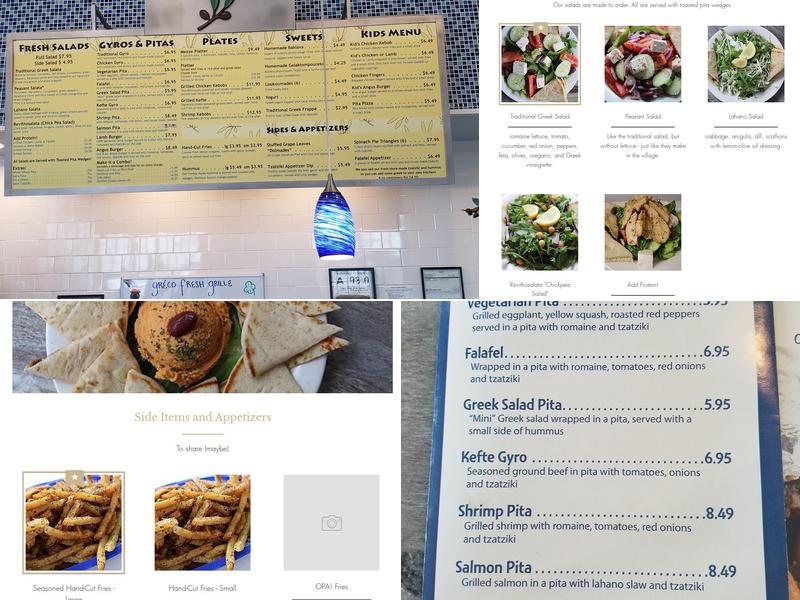 Greco Fresh Grille - Colony Rd Menu