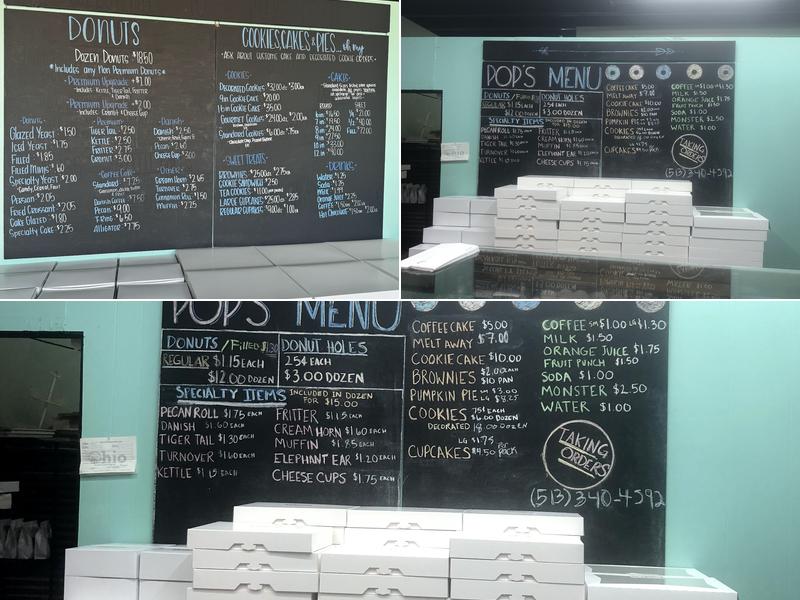 Pop’s Donuts Menu