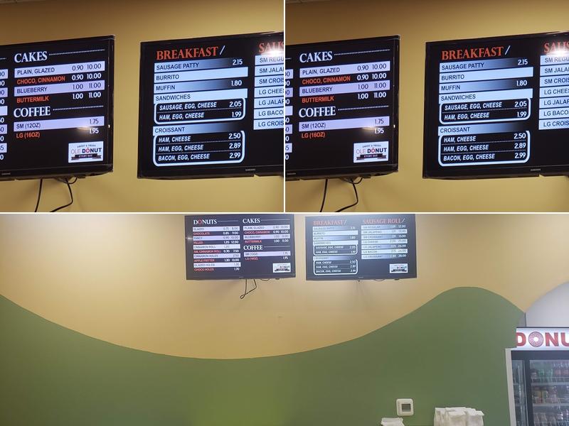Olé Donut Menu