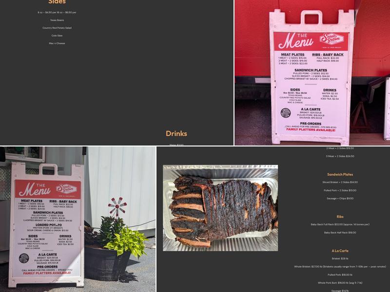Snooks Bottom Barbecue Menu