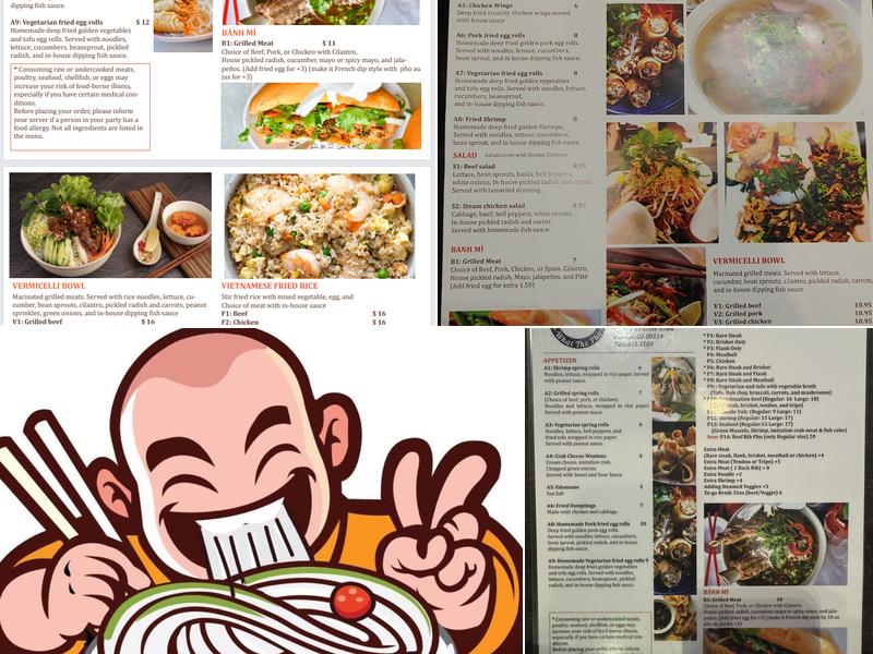 What The Phở @ Parker Menu