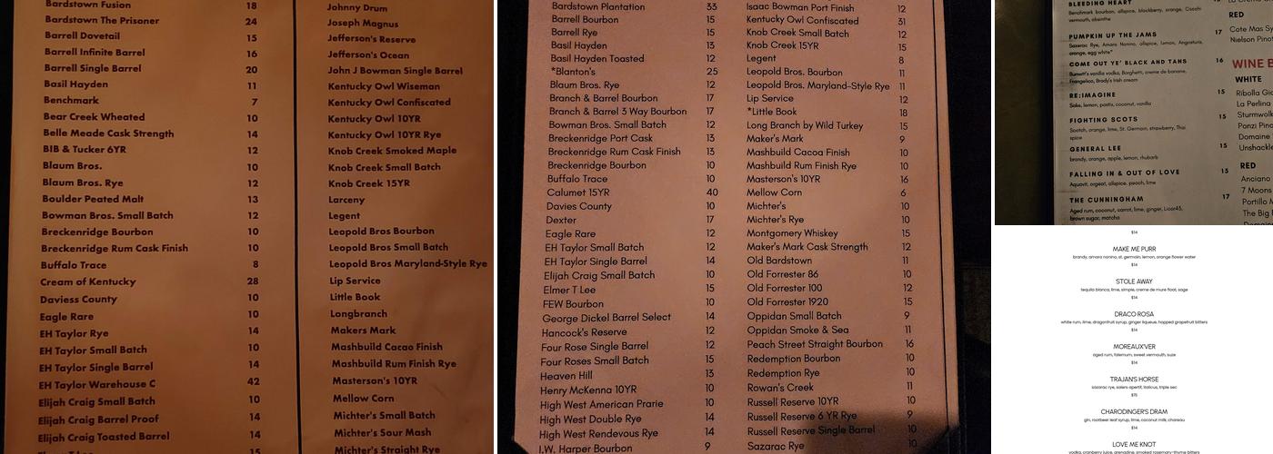 District Elleven Menu