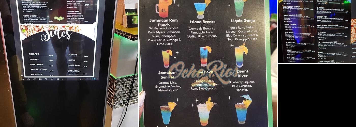 Ocho Rios Jerk Spot Menu