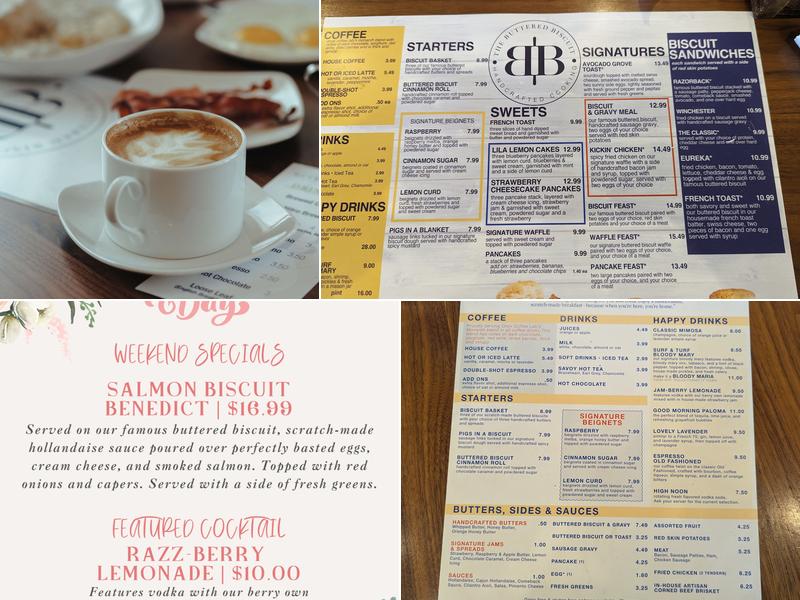 The Buttered Biscuit - Springdale Menu